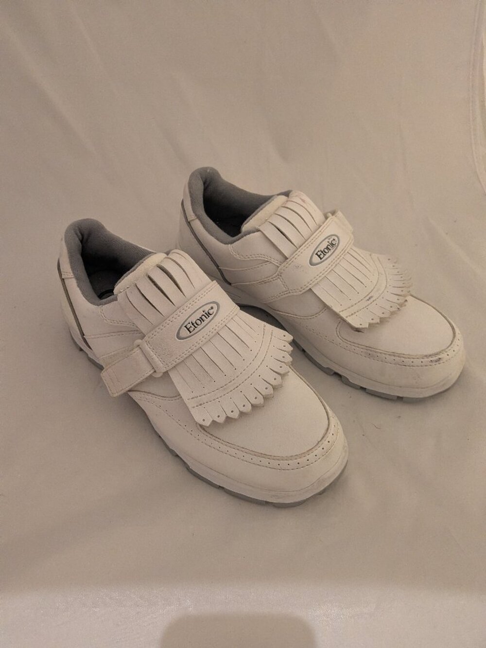 Etonic Womens Golf Shoes 7.5 Adjustable Strap Soft Spikes White 8806